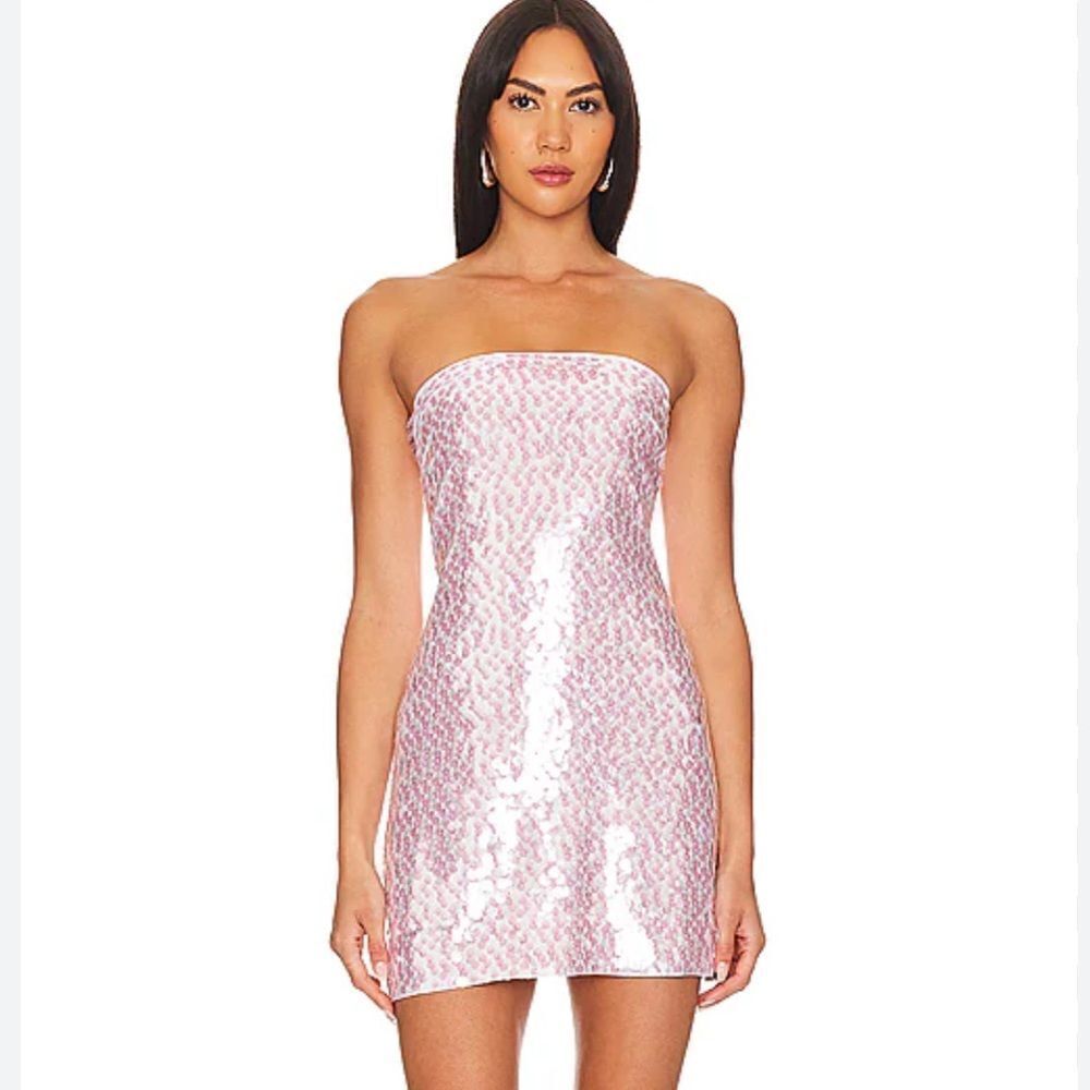 NWT Susana Monaco Dot Sequin Tube Dress Ballet Slipper Revolve XL